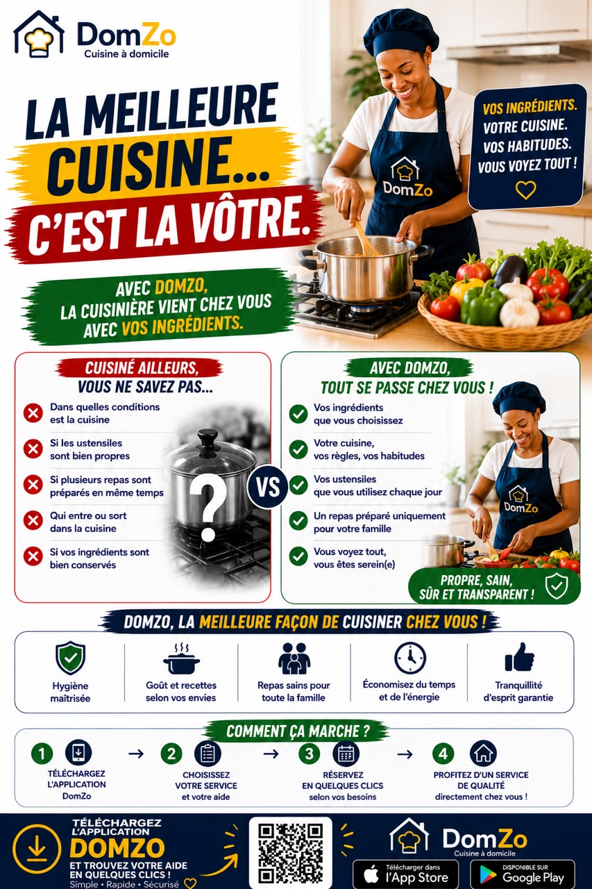 Affiche DomZo : la meilleure cuisine, c'est la vôtre.